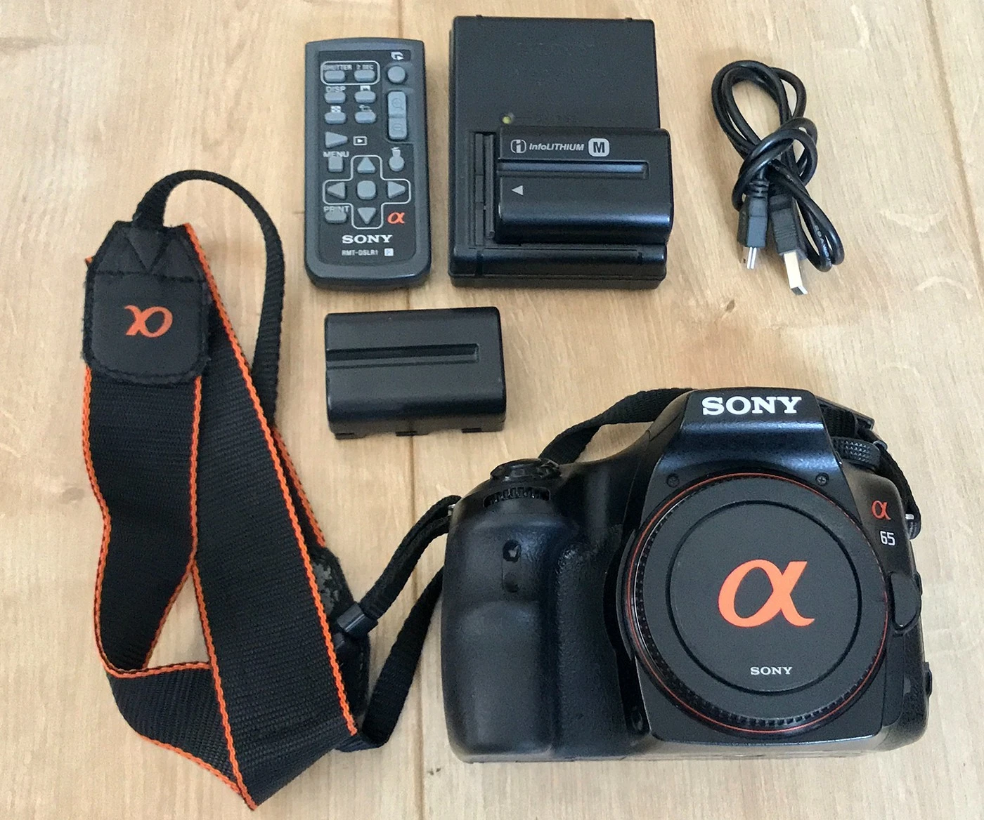 Sony Alpha SLT-A65V 24.3MP Digital SLR Camera - Black (Body only) - Image 2